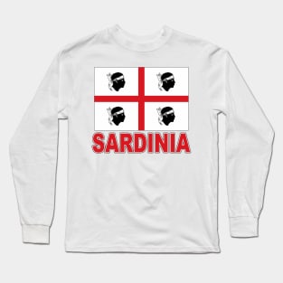 The Pride of Sardinia - Island Flag Design Long Sleeve T-Shirt